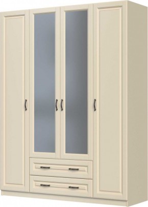 КАНТРИ Шкаф ШР-4 с 2 зерк. (слоновая кость) ЛАК в Озерске - ozersk.mebel24.online | фото