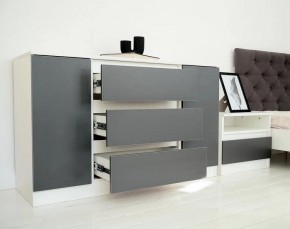 Комод 1200 Парус (Белый/Графит) в Озерске - ozersk.mebel24.online | фото 4