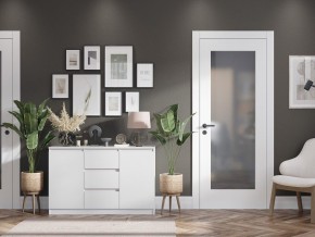 Комод 2-ств. с 3 ящиками "Бьянко" (Белый лофт) в Озерске - ozersk.mebel24.online | фото 2