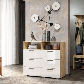 Комод Азаро (Крафт/Белый глянец) в Озерске - ozersk.mebel24.online | фото 3