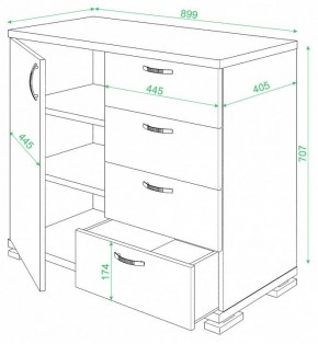 Комод Домино ТБ-4МН в Озерске - ozersk.mebel24.online | фото 2