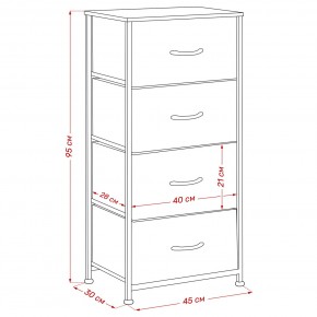 Комод Leset Линкс 4 ящ. (к/з), Каркас Белый, ящики Белые в Озерске - ozersk.mebel24.online | фото 8