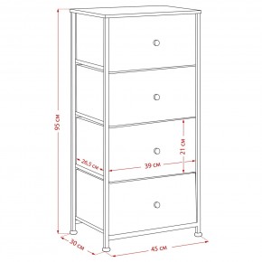 Комод Leset Линкс 4 ящика (МДФ) в Озерске - ozersk.mebel24.online | фото 12