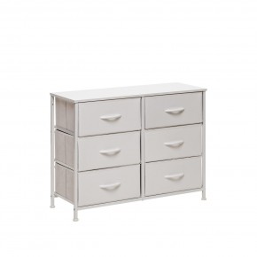 Комод Leset Линкс 6 ящ. (к/з), Каркас Белый, ящики Белые в Озерске - ozersk.mebel24.online | фото 3