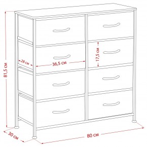 Комод Leset Линкс 8 ящ. (к/з), Каркас Белый, ящики Белые в Озерске - ozersk.mebel24.online | фото 8