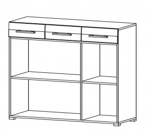 Комод НЕНСИ (Ясень Шимо светлый/Капучино глянец) в Озерске - ozersk.mebel24.online | фото 2