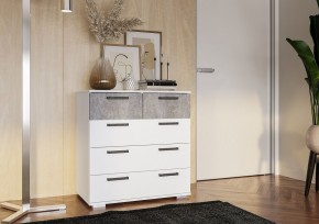 Комод Стандарт-5 NEW (белый/цемент светлый) в Озерске - ozersk.mebel24.online | фото 3