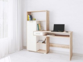 Компьютерный стол Квартет-8 дуб сонома/белый в Озерске - ozersk.mebel24.online | фото