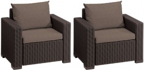 Комплект кресел Калифорния (California chair) коричневые в Озерске - ozersk.mebel24.online | фото 2