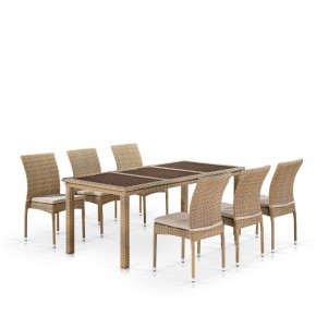 Комплект плетеной мебели T365/Y380B-W65 Light Brown (6+1) в Озерске - ozersk.mebel24.online | фото 1