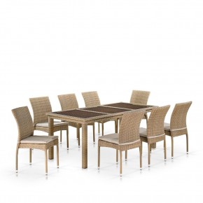 Комплект плетеной мебели T365/Y380B-W65 Light Brown (8+1) в Озерске - ozersk.mebel24.online | фото 1