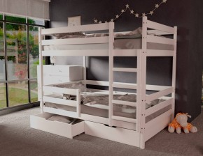 Кровать двухъярусная без крыши 80*190 Белый в Озерске - ozersk.mebel24.online | фото