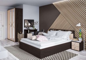 Кровать Ненси-2 1.6 Настил из ЛДСП венге/дуб молочный в Озерске - ozersk.mebel24.online | фото 2