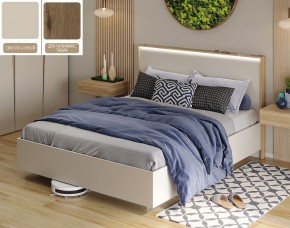 Кровать (Светло-серый U750 ST9/Дуб Галифакс Табак) 1800 в Озерске - ozersk.mebel24.online | фото