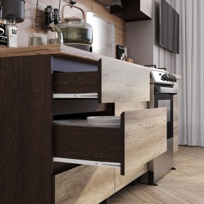 Кухня Энигма 1.6 м (венге/дуб каньон) в Озерске - ozersk.mebel24.online | фото 2