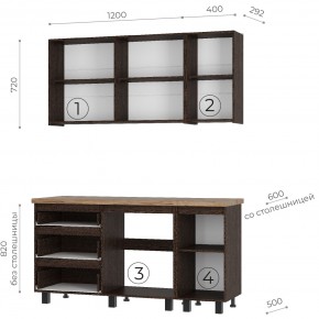Кухня Энигма 1.6 м (венге/дуб каньон) в Озерске - ozersk.mebel24.online | фото 4