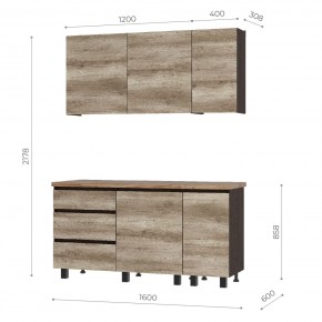 Кухня Энигма 1.6 м (венге/дуб каньон) в Озерске - ozersk.mebel24.online | фото 5