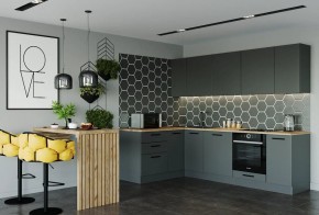 Кухня угловая Антрацит 2600х1600 (Стол. 38мм) в Озерске - ozersk.mebel24.online | фото 1