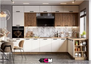 Кухня угловая Пасаденна шелковый камень/ржавый камень в Озерске - ozersk.mebel24.online | фото 1