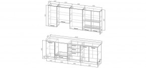 Кухонный гарнитур Меренга 2400 h950 (Стол. 26мм) в Озерске - ozersk.mebel24.online | фото 2