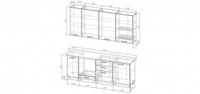 Кухонный гарнитур Смоки 2200 h950 (Стол. 26мм) в Озерске - ozersk.mebel24.online | фото 2