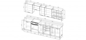 Кухонный гарнитур Смоки 3000 (Стол. 26мм) в Озерске - ozersk.mebel24.online | фото 2