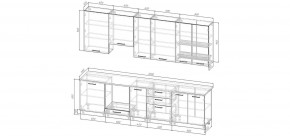 Кухонный гарнитур Старое Дерево 3000 h950 (Стол. 26мм) в Озерске - ozersk.mebel24.online | фото 2