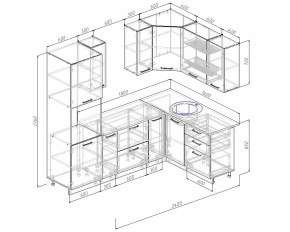 Кухонный гарнитур угловой Бланка 2400х1600 (Стол. 38мм) в Озерске - ozersk.mebel24.online | фото 2