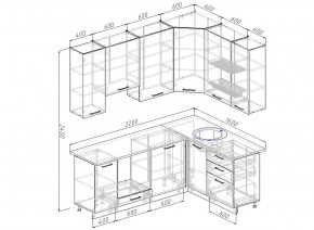 Кухонный гарнитур угловой Дели 2200*1600 (Стол. 26мм) в Озерске - ozersk.mebel24.online | фото 2