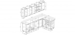 Кухонный гарнитур угловой Капри 2600х1600 (Стол. 38мм) в Озерске - ozersk.mebel24.online | фото 1