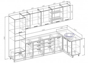 Кухонный гарнитур угловой Капри 3200х1400 (Стол. 26мм) в Озерске - ozersk.mebel24.online | фото 3