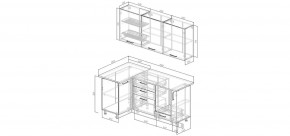 Кухонный гарнитур угловой Санторини 1000*1800 (Стол. 38мм) в Озерске - ozersk.mebel24.online | фото 2