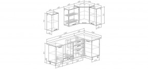 Кухонный гарнитур угловой Смоки 2200*1000 (Стол. 26мм) в Озерске - ozersk.mebel24.online | фото 2