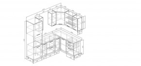 Кухонный гарнитур угловой Смоки 2400*1600 (Стол. 38мм) в Озерске - ozersk.mebel24.online | фото 2