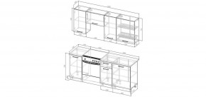 Кухонный гарнитур Виола 2000 (Стол. 38мм) в Озерске - ozersk.mebel24.online | фото 2