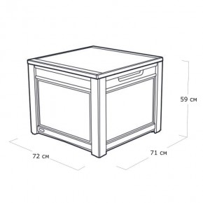 Квадратный сундук Cube Rattan 208 л в Озерске - ozersk.mebel24.online | фото 5