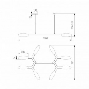 Люстра на штанге Eurosvet Covalent 30180 черный в Озерске - ozersk.mebel24.online | фото 3