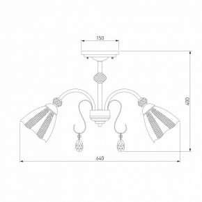 Люстра на штанге Eurosvet Floranse 30155/5 античная бронза в Озерске - ozersk.mebel24.online | фото 3