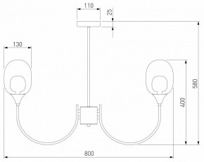 Люстра на штанге Eurosvet Spritz 70217/8 латунь в Озерске - ozersk.mebel24.online | фото 5