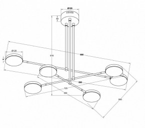 Люстра на штанге Maytoni Fad MOD070PL-L36W3K в Озерске - ozersk.mebel24.online | фото 3