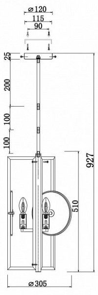 Люстра на штанге Maytoni Marmo MOD099PL-03G в Озерске - ozersk.mebel24.online | фото 4