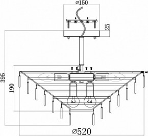 Люстра на штанге Maytoni Mazzo MOD130CL-11G в Озерске - ozersk.mebel24.online | фото 5