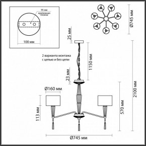 Люстра на штанге Odeon Light Latte 5403/7 в Озерске - ozersk.mebel24.online | фото 8
