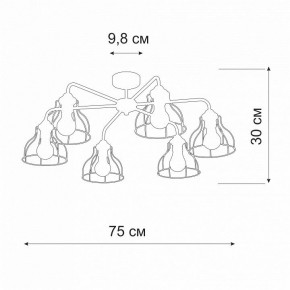 Люстра на штанге Vitaluce V3102 V3102-1/6PL в Озерске - ozersk.mebel24.online | фото 2