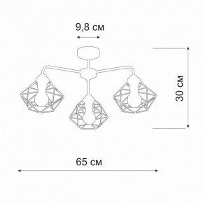 Люстра на штанге Vitaluce V4258 V4258-0/3PL в Озерске - ozersk.mebel24.online | фото 2