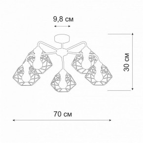 Люстра на штанге Vitaluce V4258 V4258-0/5PL в Озерске - ozersk.mebel24.online | фото 2