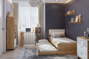 МИЛАН Спальня (Дуб Золотой/Белый матовый) в Озерске - ozersk.mebel24.online | фото 46