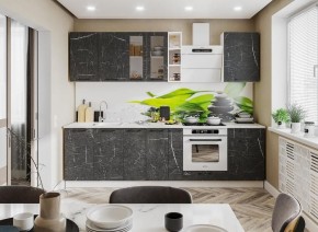 Модульная кухня Марбл мрамор дарк в Озерске - ozersk.mebel24.online | фото 1