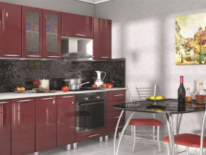 Модульная кухня Танго бордо в Озерске - ozersk.mebel24.online | фото 3