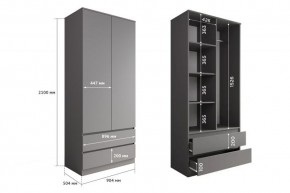 МОРИ МШ 900.2 Шкаф (графит) в Озерске - ozersk.mebel24.online | фото 2